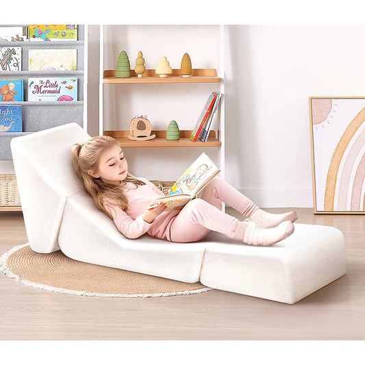 2 in 1 Folding Sofa Chair for Kids, Convertible Sofa to Lounger for Girls and Boys