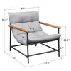 Patio Living Room Armchair, Modern Reading Accent Chair with Soft Cushion for Indoor, Bedroom, Reading Room, Balcony