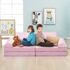 8 Pcs Modular Kids Couch, Toddler Play Sectional Sofa Chair for Playing, Creativity, Sleeping for Playroom, Bedroom, Children's Room