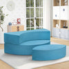 3Pcs Modular Kids Play Couch, Creativing Playroom Floor Sofa Furniture for Children, Removable Fabric Cover