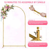 Gold Metal Arch Backdrop Stand, Wedding Arch Frame Square Balloon Arch Stand for Birthday Party Baby Shower Wedding Graduation Ceremony Decoration