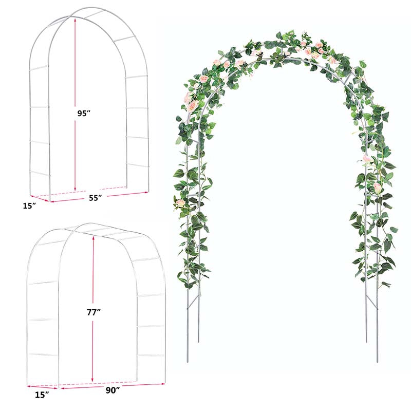 ART TO REAL Outdoor Flower Garden Arch Trellis / Wedding Decoration Arch / Birthday Party Festival Decoration / Durable Steel Garden Arbor