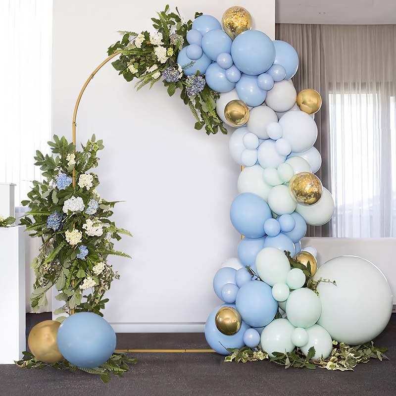 Gold Metal Arch Backdrop Stand, Wedding Arch Frame Square Balloon Arch Stand for Birthday Party Baby Shower Wedding Graduation Ceremony Decoration