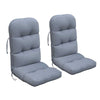 2Pcs Adirondack Chair Cushions, Rocking Chair Cushion, Replacement Seat Pad, High Back Patio Cushions with Ties, Sunscreen and Fade-Resistant