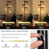 Dimmable Floor Lamp, Metal Black Standing Lamp for Living Room Bedroom Office Rustic Home