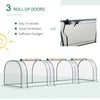 Mini Greenhouse Kit , Portable Tunnel Green House with Roll-Up Zippered Doors, UV Waterproof Cover, Steel Frame