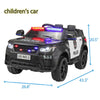 12V Kids Ride On Police Car w/Parents Remote Control / Battery Powered Electric Truck Car with Siren, Flashing Lights,Music, Spring Suspension