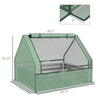 Garden Raised Bed with Mini Greenhouse, Galvanized Outdoor Planter Box with Cover for Growing Herbs Flowers and Vegetables