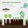 Galvanized Raised Garden Bed with Mini PVC Greenhouse Cover, Outdoor Metal Planter Box with Roll-Up Window for Growing Flowers, Fruits, Vegetables and Herbs