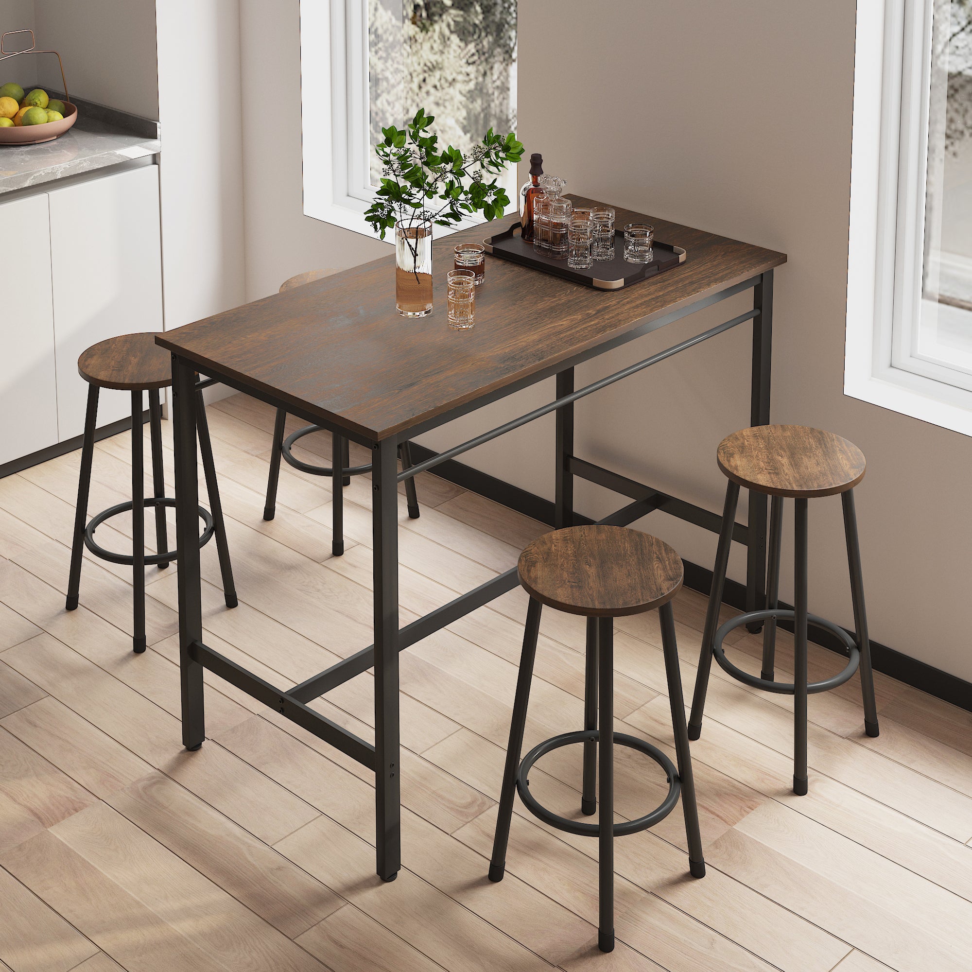 Tall kitchen table discount set for 4