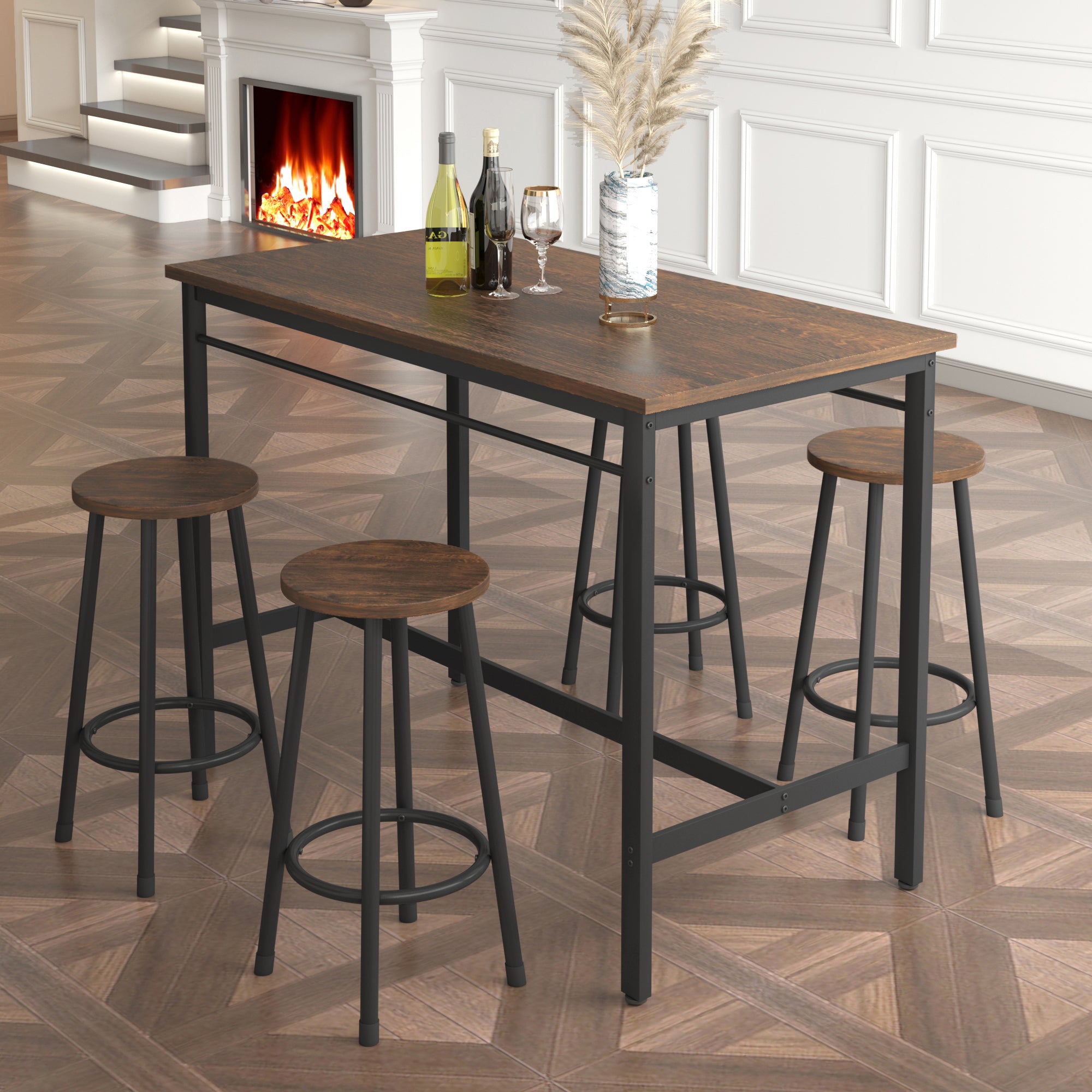 Bar height table discount with 4 chairs