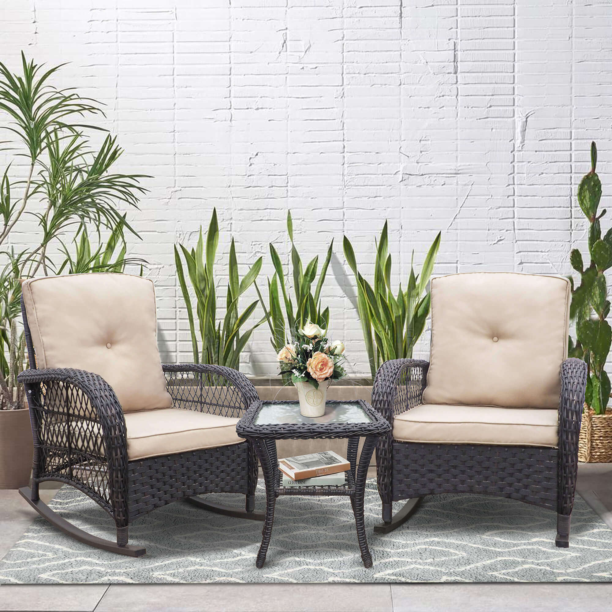 Patio couch and online chair set