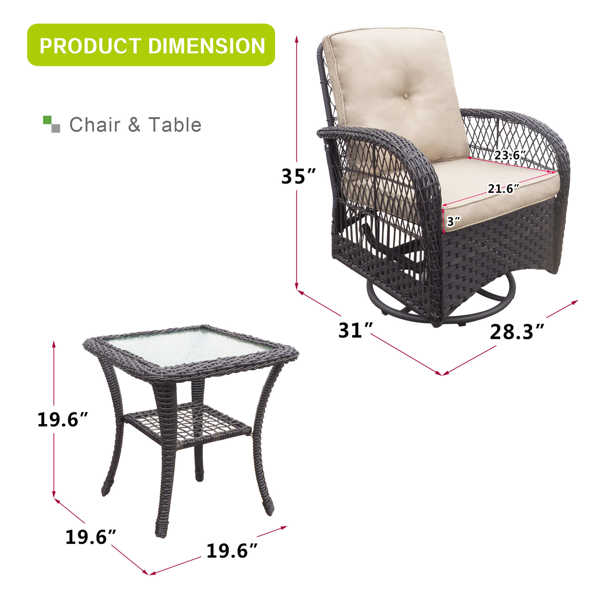 Outdoor rocker bistro online sets