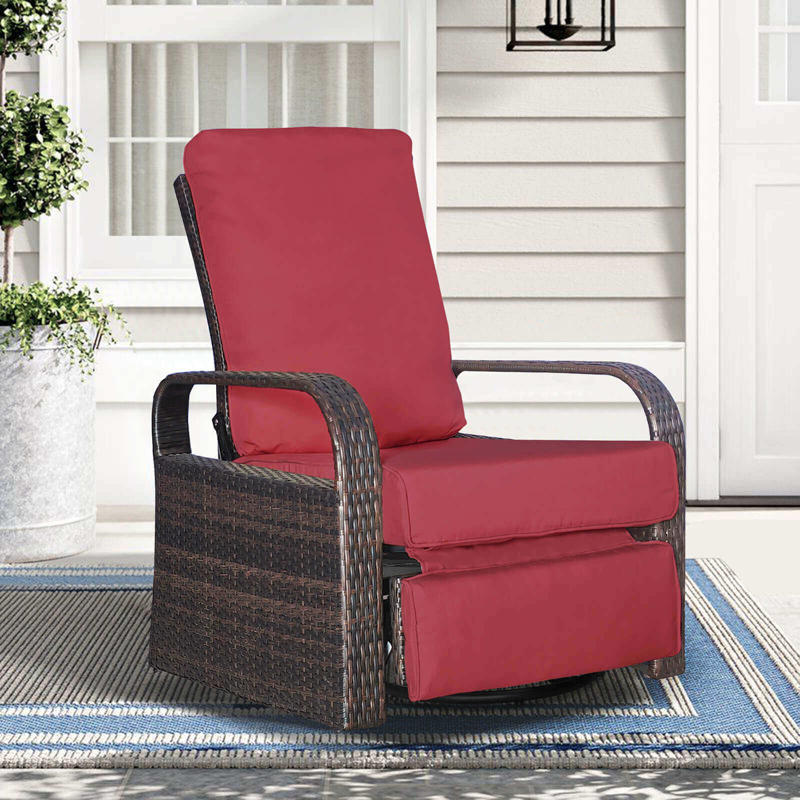 Swivel recliner patio discount chairs